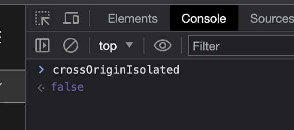 cross origin isolated false