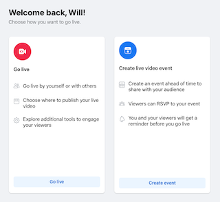 Facebook Go Live
