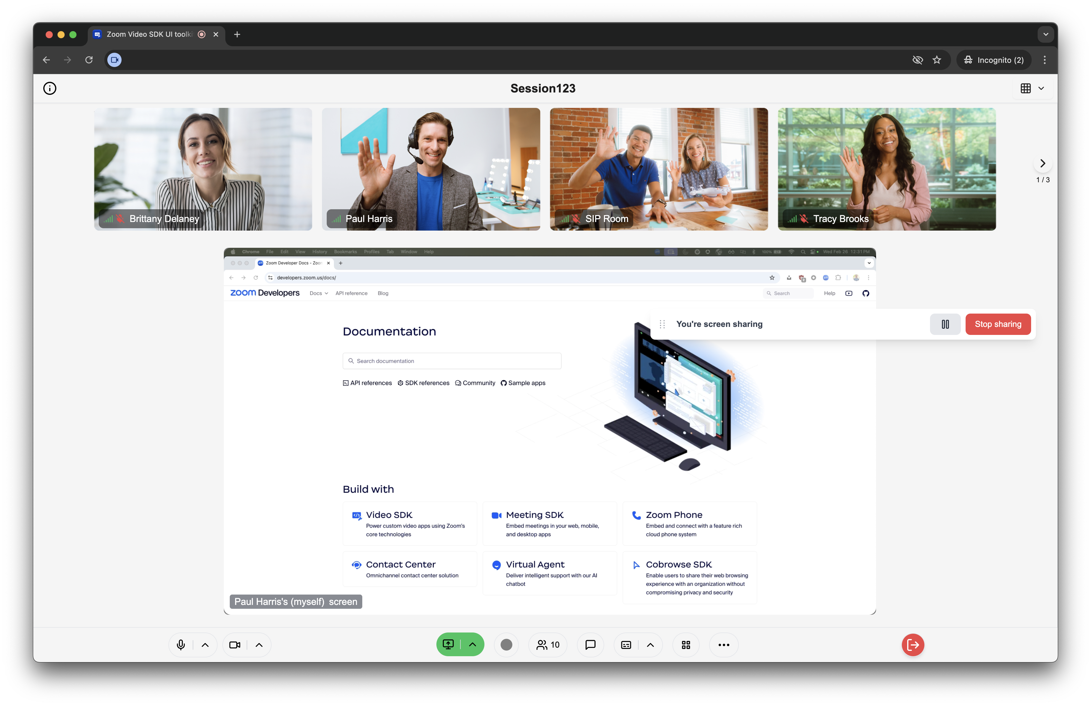 UI Toolkit speaker view screen sharing