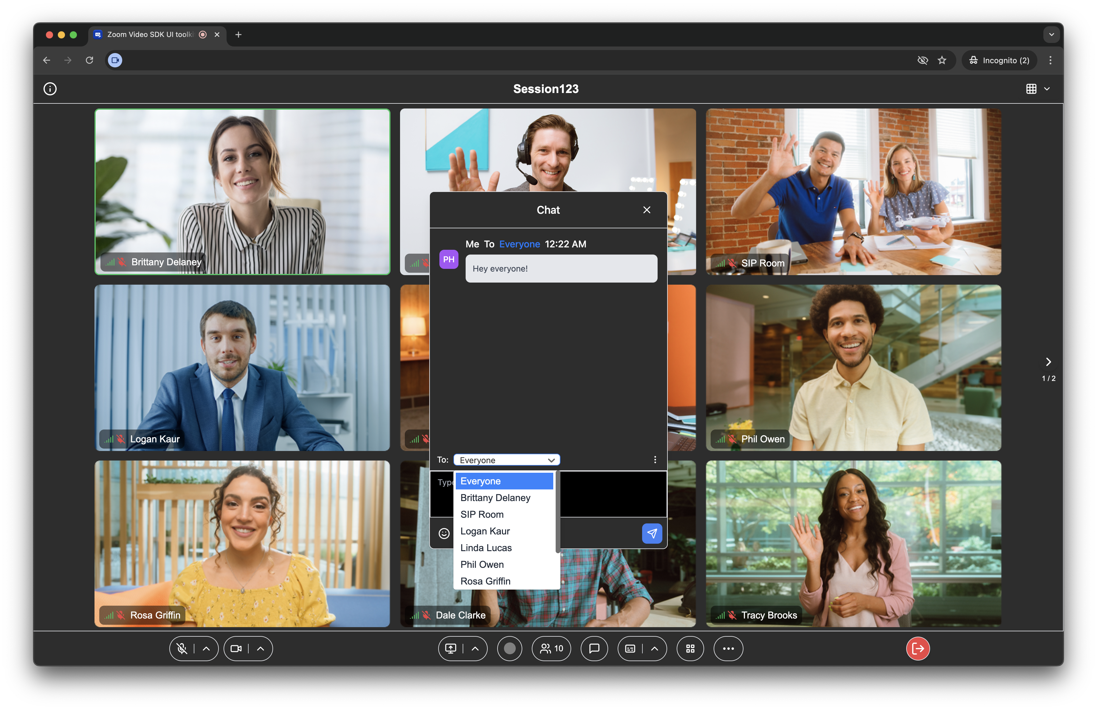 UI Toolkit gallery view chat